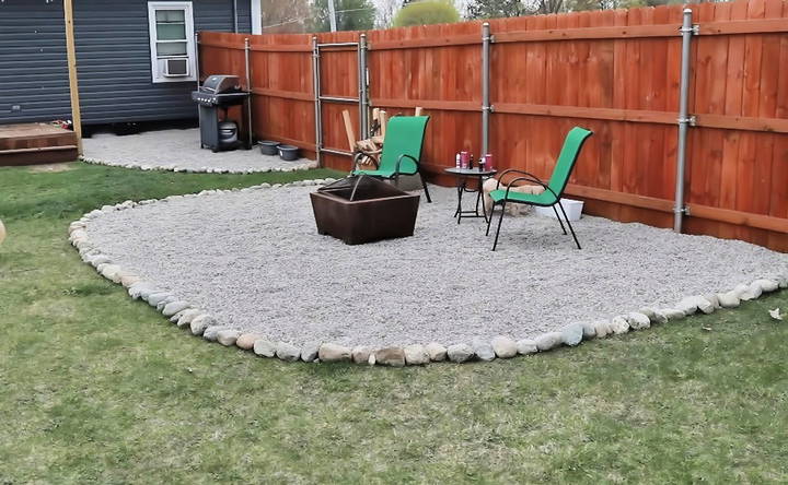 building a pea gravel patio