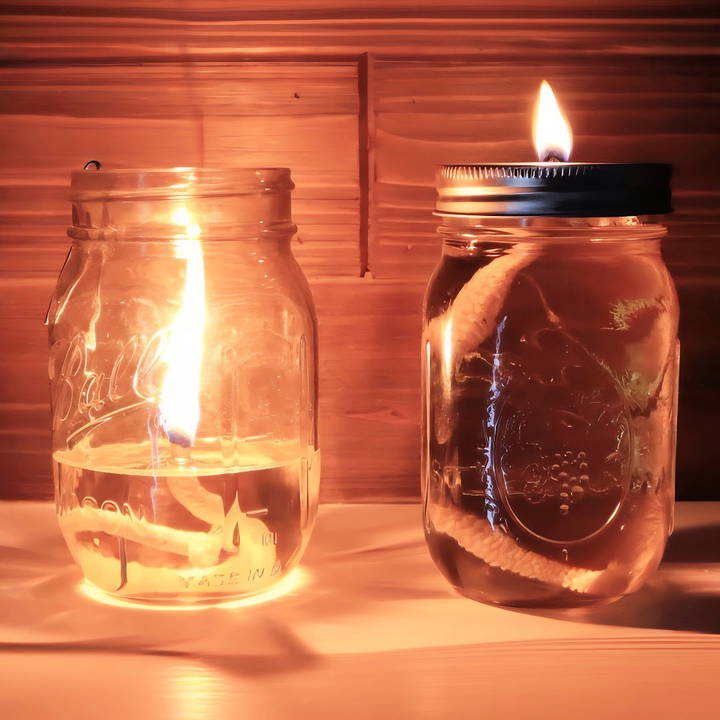 cheap diy mason jar oil lamps