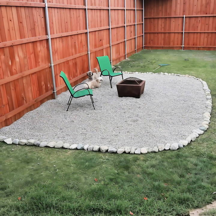 easy diy pea gravel patio