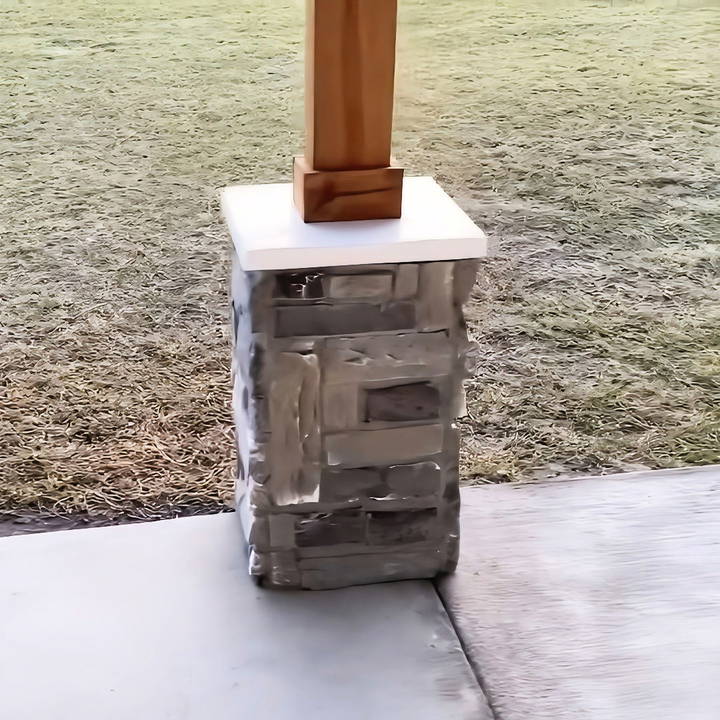 easy diy stone column wrap