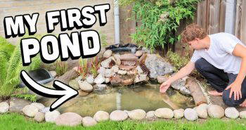 easy way to make a pond waterfall