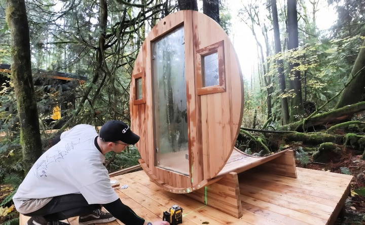 free barrel sauna woodworking plan