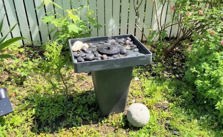 handmade bird bath fountain