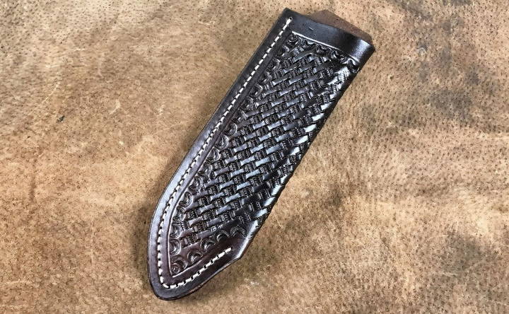 handmade leather knife sheath