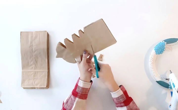 handmade paper bag snowflakes