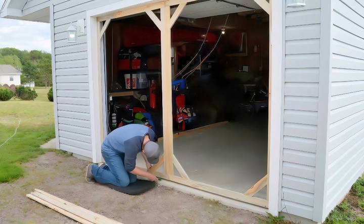 homemade garage screen door