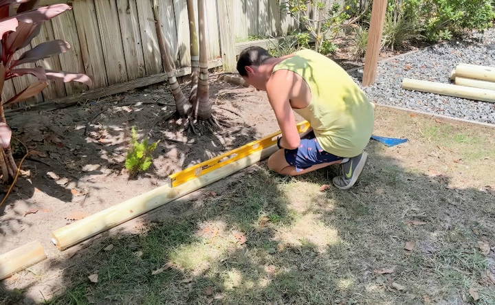 homemade landscape timber edging