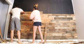 how to build a pallet wood wall