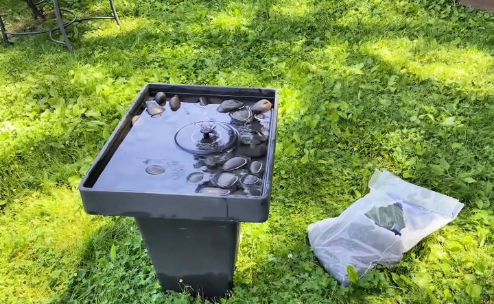 how to make a bird bath fountain