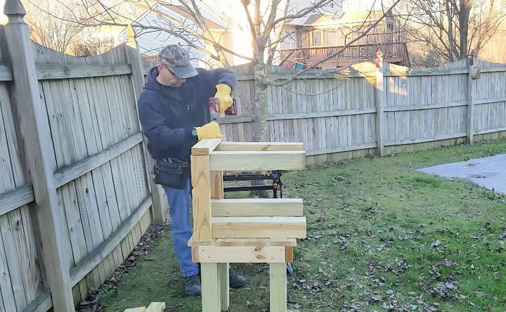 how to make a rain barrel stand