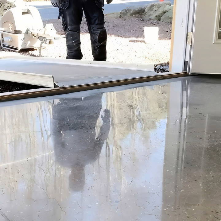 how to polish concrete floor