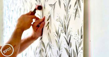 install your own wallpaper on painted wall