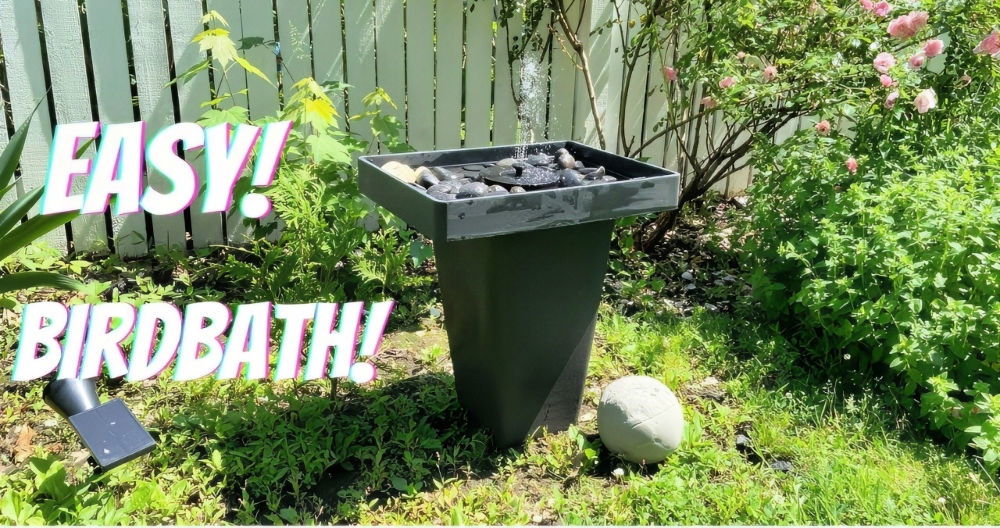 DIY Bird Bath Fountain for Your Garden