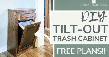 make your own tilt out trash cabinet