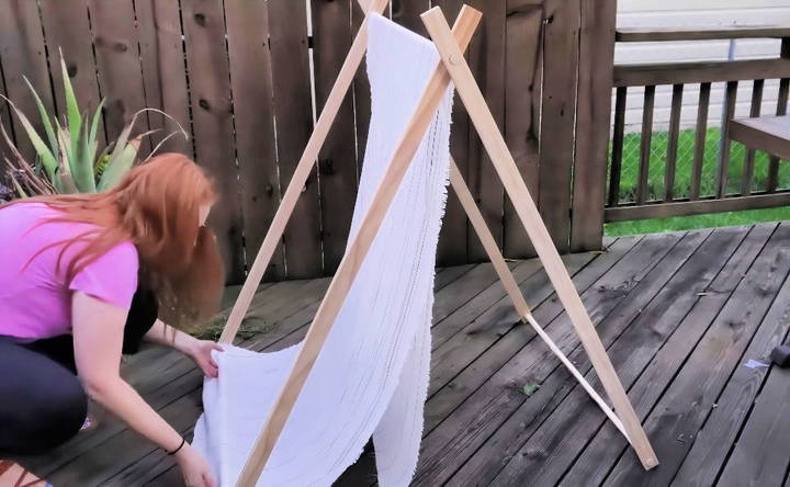 making a teepee tent