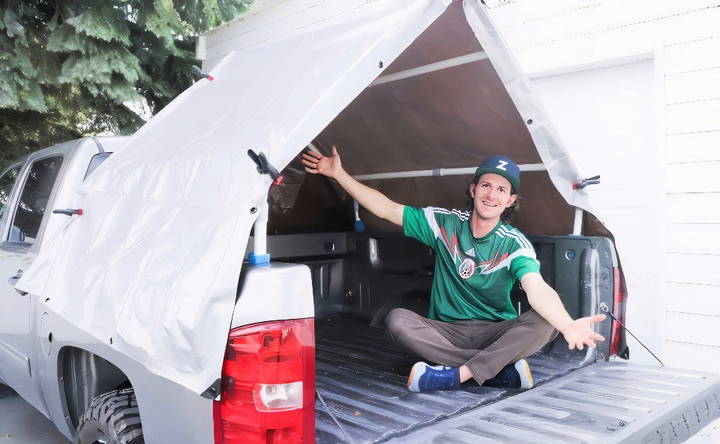 making a truck bed tent at home