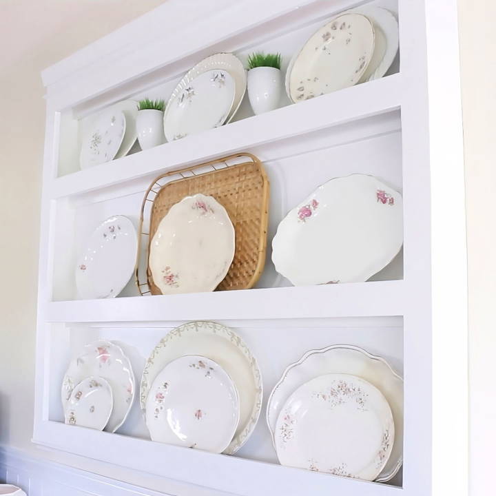 simple diy wooden plate rack