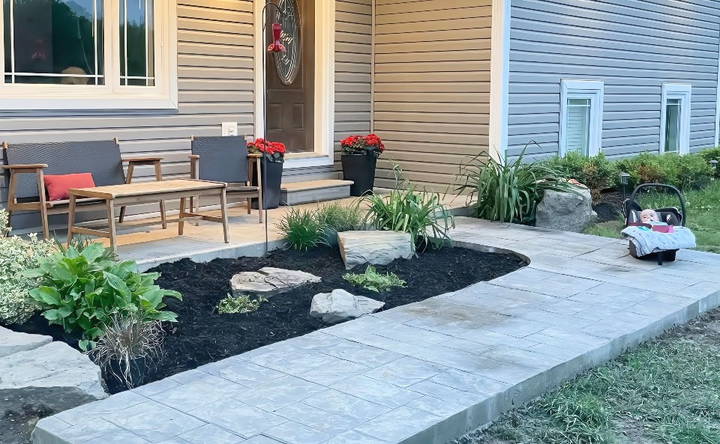 stamping your own concrete walkway