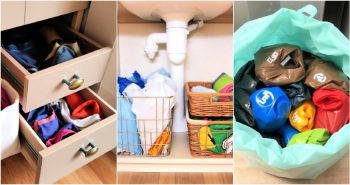 8 clever ways to store plastic and trash bags at home