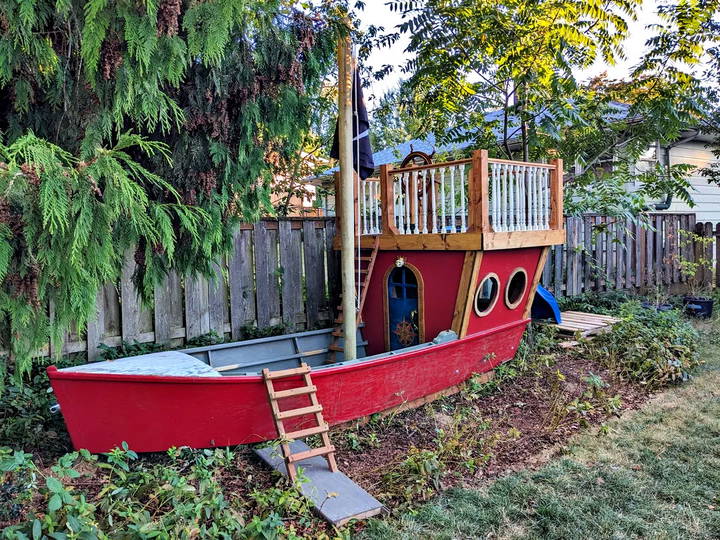 DIY pirate ship playset for kids