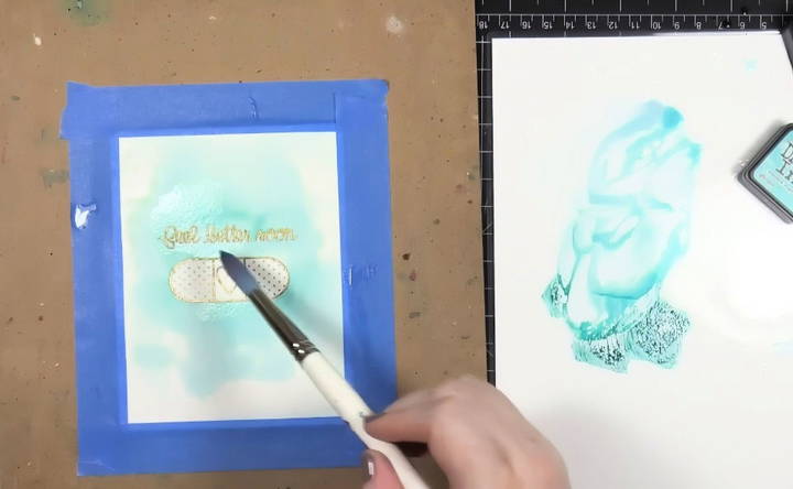 adding color with watercolor inks