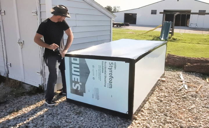 assembling the box for wood kiln