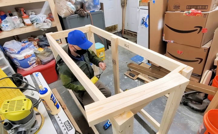 assembling the cabinet frame