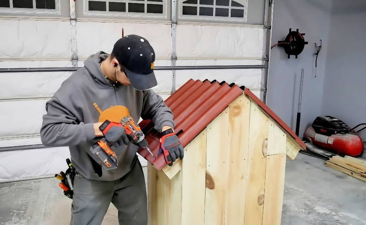 attaching the roof