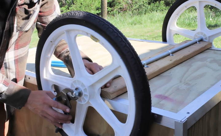 building the wheel axle