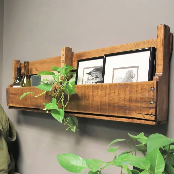 cheap diy pallet shelf tutorial