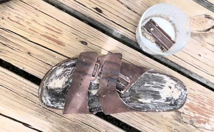 cleaning the birkenstocks footbed