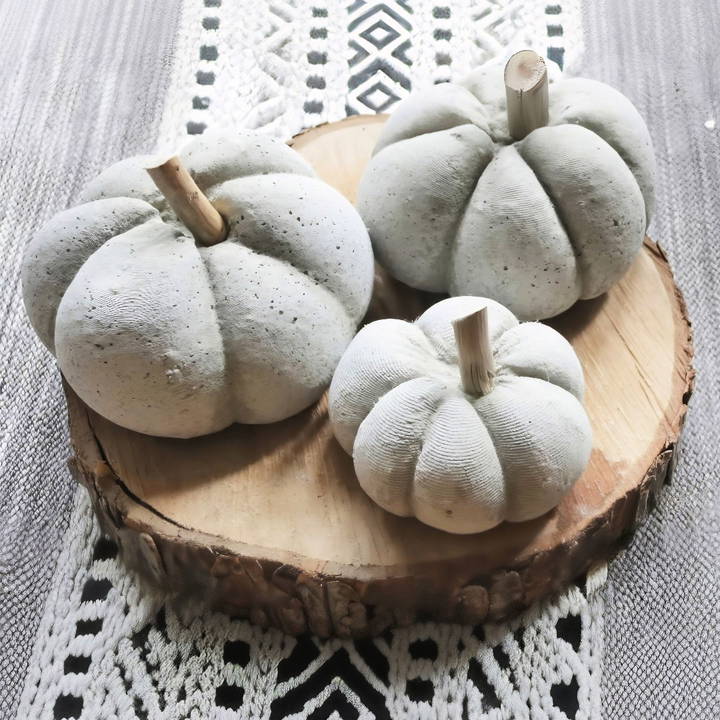 cool diy concrete pumpkins