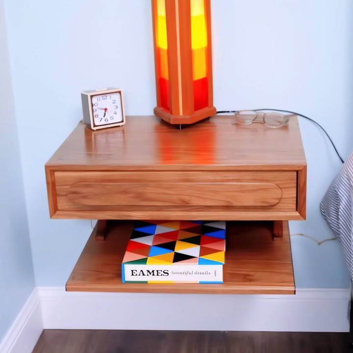 diy floating nightstand