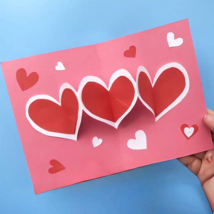 easy diy pop up heart card