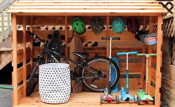 free bike shed woodworking plan