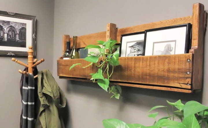 free pallet shelf woodworking plan