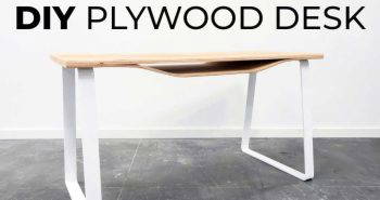 free plywood desk woodworking plan