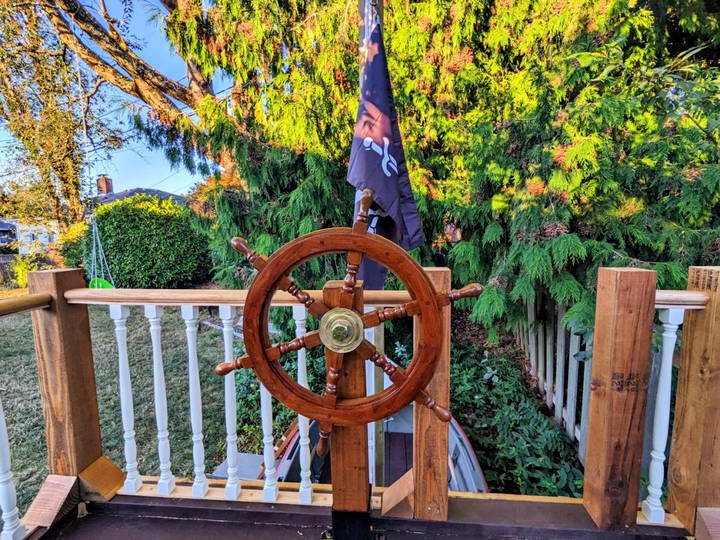 how to build a pirate ship playset for your backyard