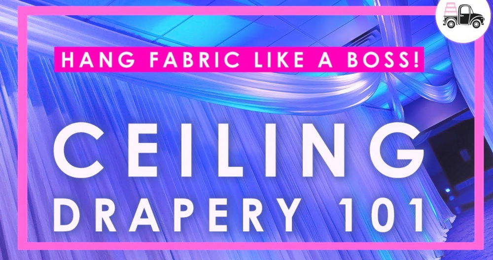 how to drape fabric from ceiling