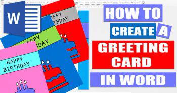 how to make a greeting card in word