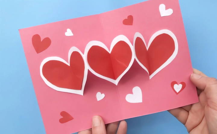 how to make a pop up heart card