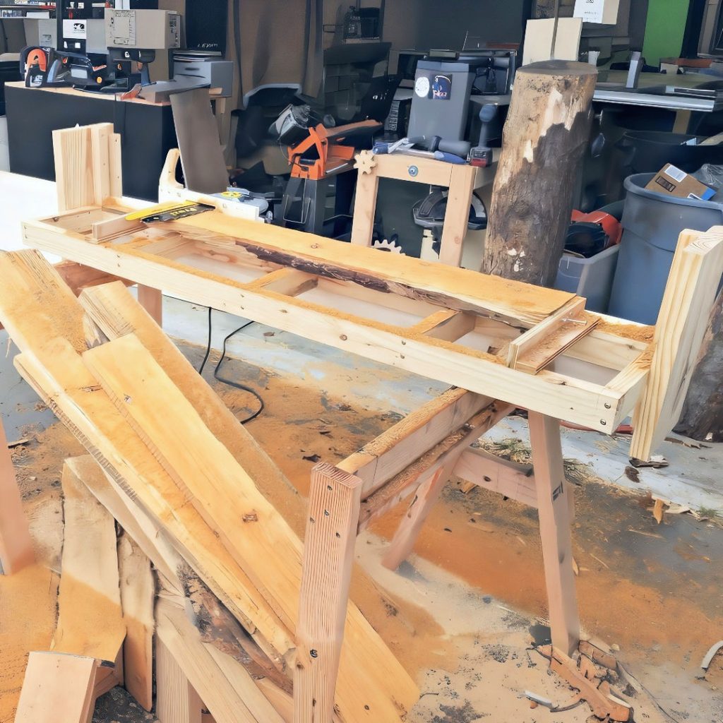 Simple Homemade DIY Sawmill