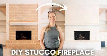 how to make a stucco fireplace