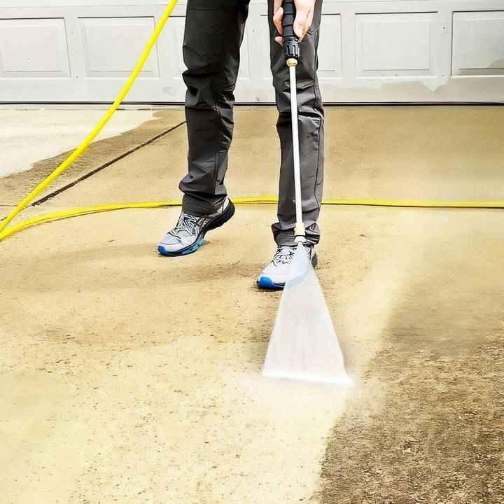 how to pressure wash a driveway