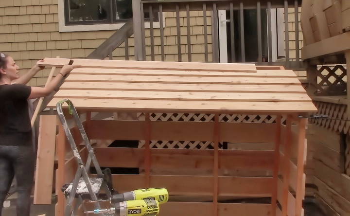 installing the roof