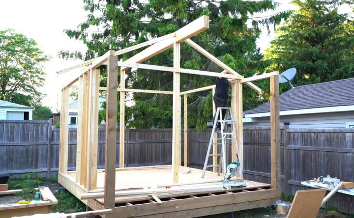 installing the roof