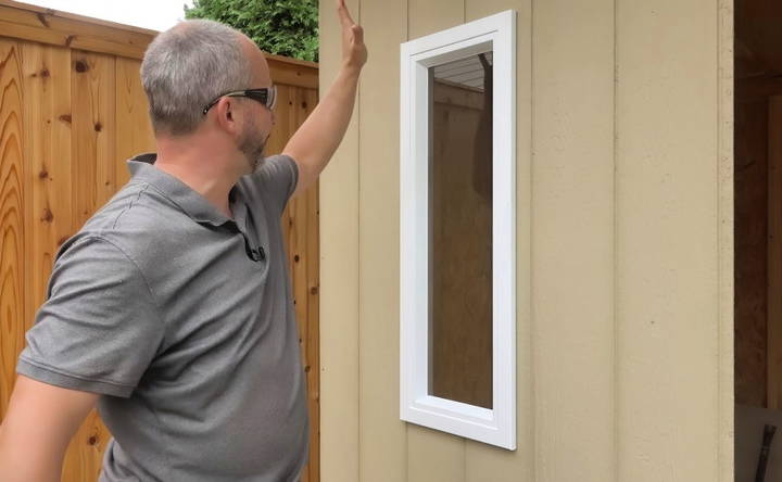 installing the shed windows