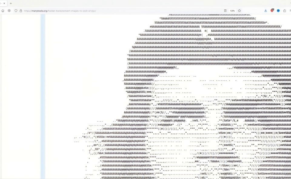 manual ascii art creation