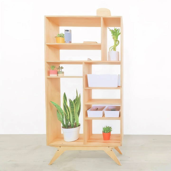 modern diy plywood bookcase