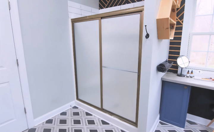 removing the old shower door